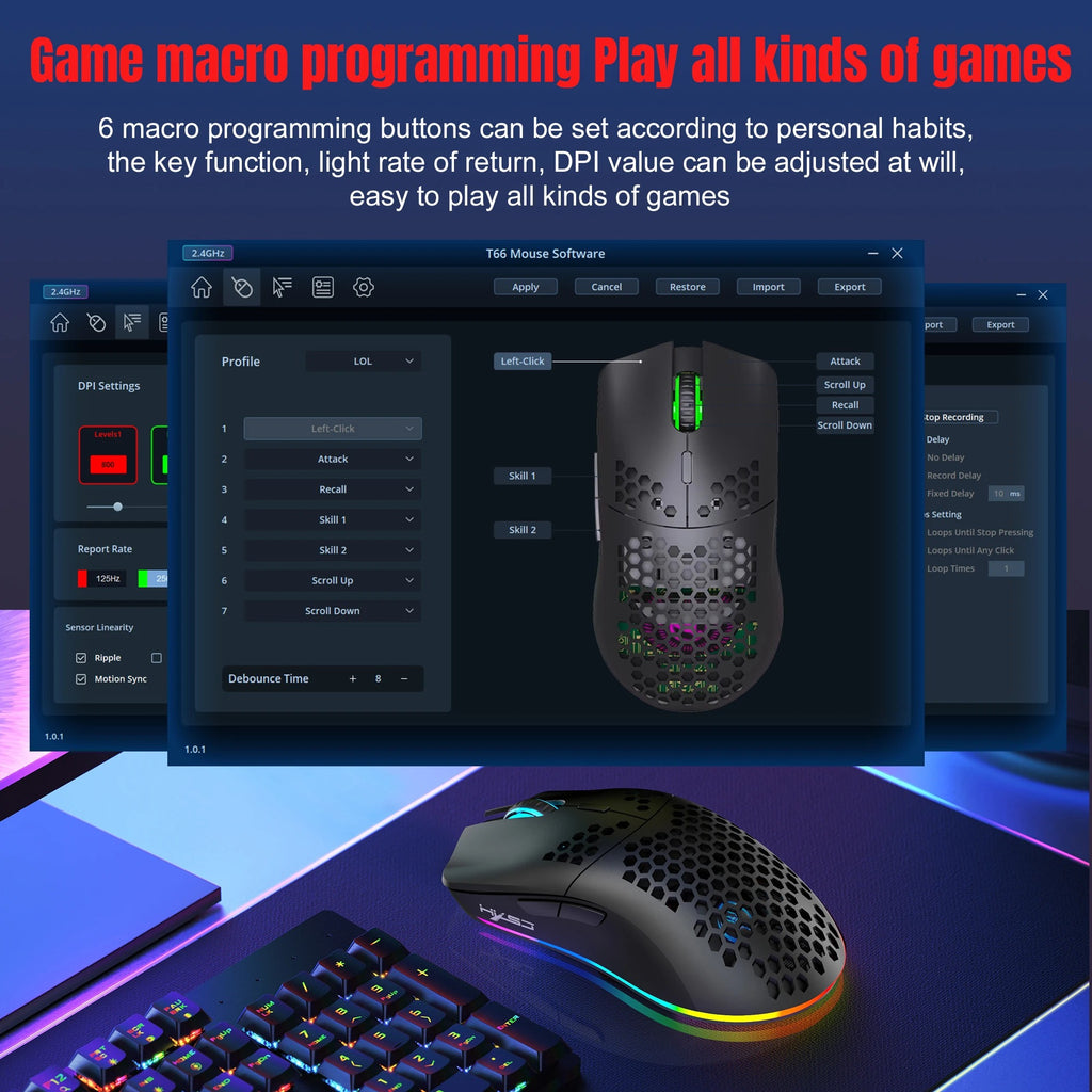 HXSJ T66 Wireless gaming mouse