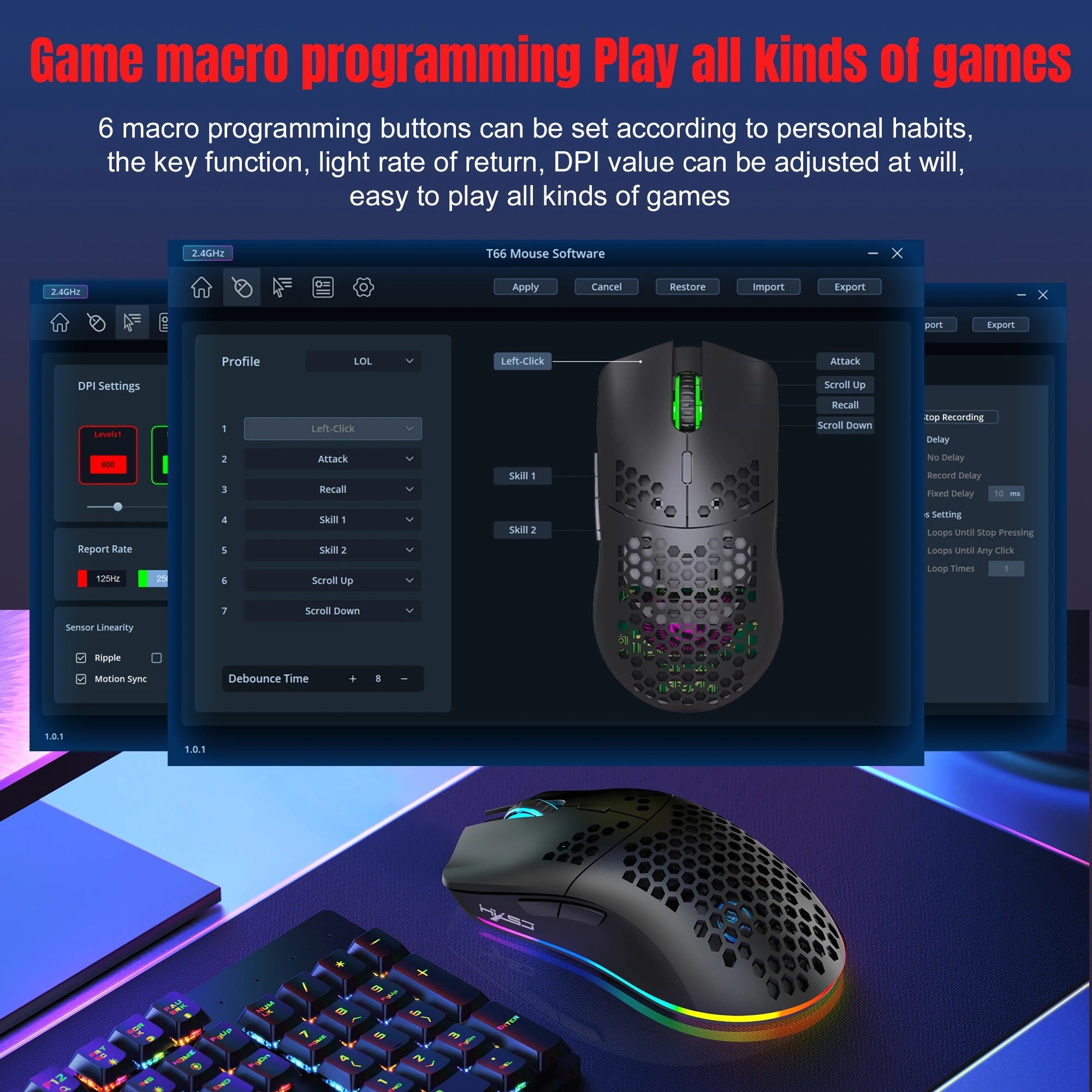 HXSJ T66 Wireless gaming mouse